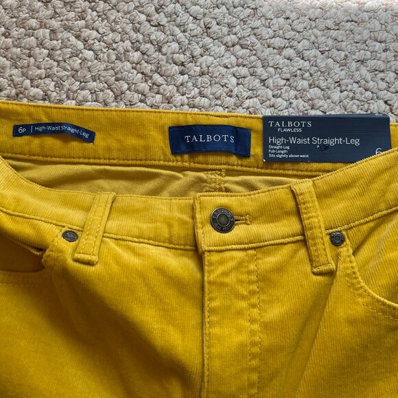 TALBOTS - Flawless High Waist Straight Leg Corduroy Pant -- NEW with Tag - Picture 6 of 13
